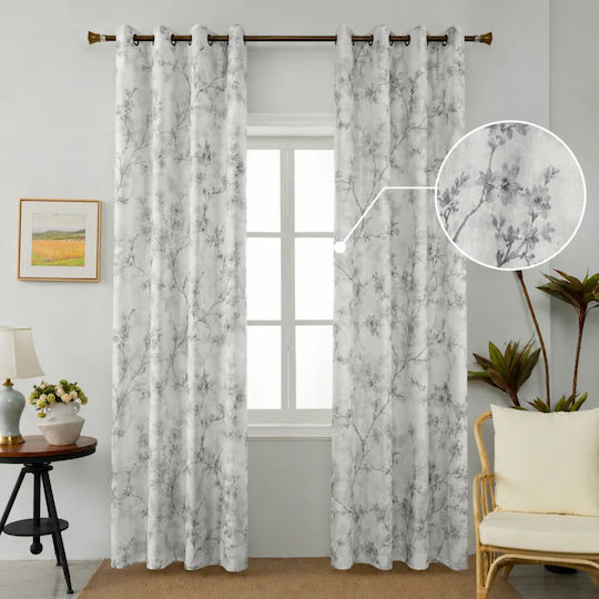 My Home Luxury Curtain with Pencil Pleat Blue 270x270cm