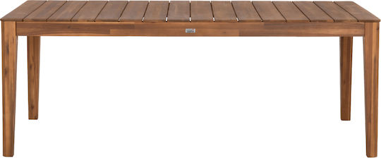 Masă din Lemn pentru Exterior Nole Natural 200x100x74cm