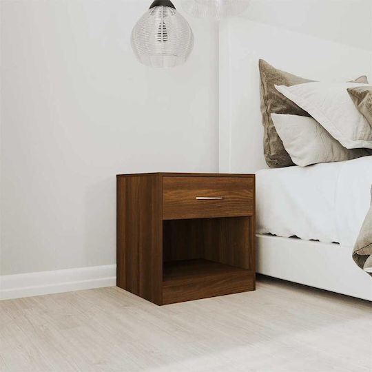 Wooden Brown Bedside Tables 2 Pieces 36.5x30.5x38cm
