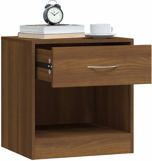 Wooden Brown Bedside Tables 2 Pieces 36.5x30.5x38cm