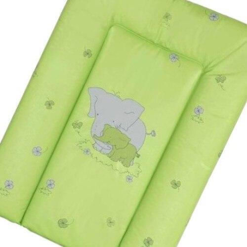 Lorelli Weiche Wickelauflage aus Stoff Green Elephants 50x70cm