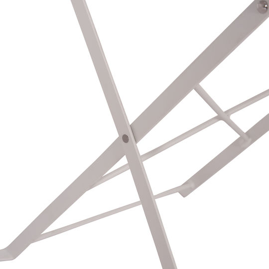 Zappeion Chair Metallic Sophie White 2pcs 33x44.5x35cm