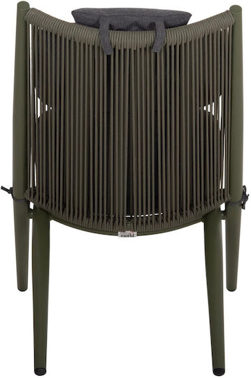 Gartenstühle Aluminium Olive Grüne 61x54x87cm