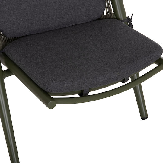 Gartenstühle Aluminium Olive Grüne 61x54x87cm
