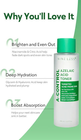Nine Less A-control Azelaic Acid Toner 150ml