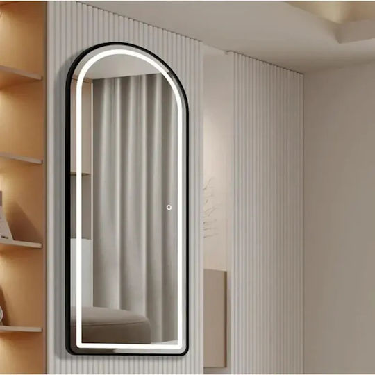 Wall Oval Bathroom Mirror Led 60x160cm White