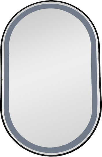 ARlight Oval Oglindă de Baie Lumini LED Atingere Negru