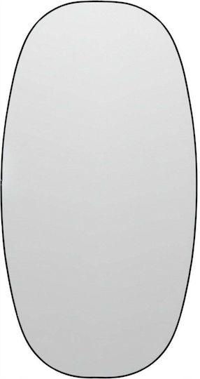 Edaxo Wandspiegel Oval mit Metallischem Rahmen 60x32cm