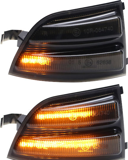 Ford Focus Ii 04-08 Left + Right Smoked Dynamic Led Mirror Indicators 2 Pcs Set