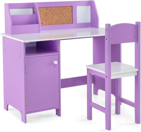 Kids Desk from Melamine Purple 90x45x85.5cm