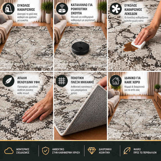 Diva Hl299a Set De Covoare Pentru Dormitor Crem Maro 3 Bucăți