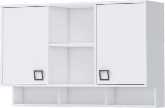 Riddle Raft Perete Lemn Alb 126x37x82cm Riddle Raft Perete Lemn Alb 126x37x82cm