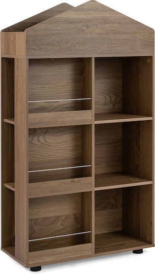 Bücherregal Boden Holz Braune 116x30x64cm