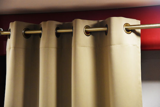 Decotelia Curtain with Grommets Beige 140x260cm Decotelia Curtain with Grommets Beige 140x260cm