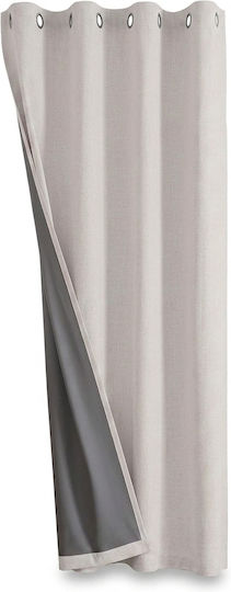 Joydeco Opacitate Fereastra Cu Capse Alb 132x210cm