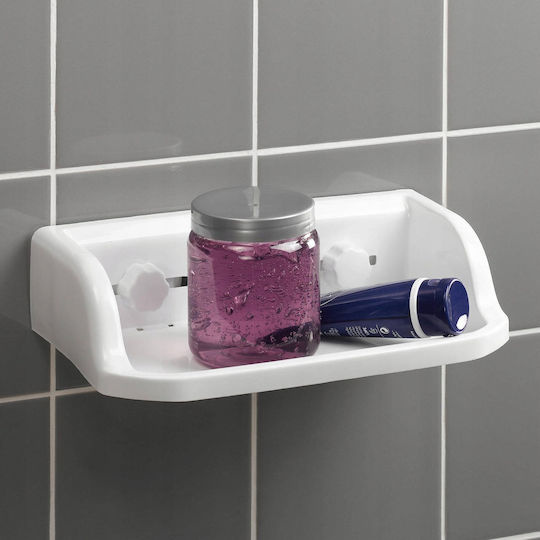 Douceur d'Intérieur An der Wand montiertes Badezimmerregal Kunststoff Weiß Douceur d'Intérieur An der Wand montiertes Badezimmerregal Kunststoff Weiß