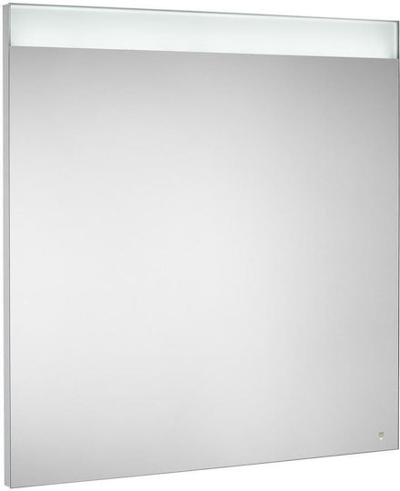 Roca Square Led Bathroom Mirror with Metal Frame 80x80cm