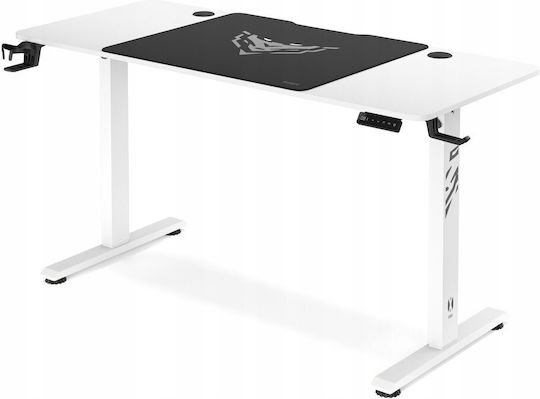 Γραφείο Gaming X-tensio με Ρυθμιζόμενο Ύψος 140x60εκ. Λευκό Γραφείο Gaming X-tensio με Ρυθμιζόμενο Ύψος 140x60εκ. Λευκό