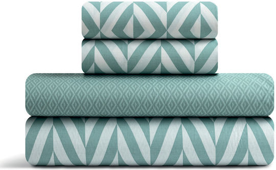 Lino Home Module Cearceafuri De Pat Super Dublu 4 Bucăți 240x260 Cm Mentă Lino Home Module Cearceafuri De Pat Super Dublu 4 Bucăți 240x260 Cm Mentă