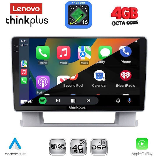 Lenovo Автомобилна Аудио Система за Opel Astra 2010-2016 (Bluetooth/USB/Вграден Wi-Fi/GPS/Apple CarPlay/Android Auto) с Touch Screen 9"