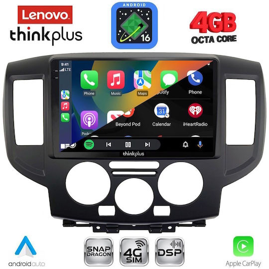 Lenovo Автомобилна Аудио Система за Nissan NV200 2009-2020 (Bluetooth/USB/Вграден Wi-Fi/GPS/Apple CarPlay/Android Auto) с Touch Screen 9"