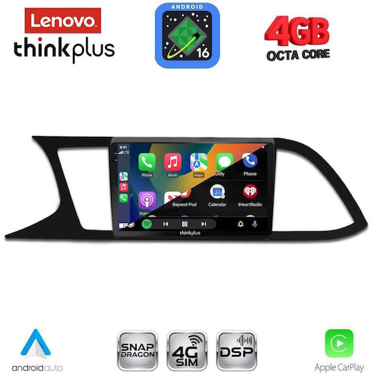 Lenovo Car Audio System for Seat Leon 2012-2021 with Clima Bluetooth USB WiFi GPS Apple CarPlay Android Auto with 9" Touch Screen