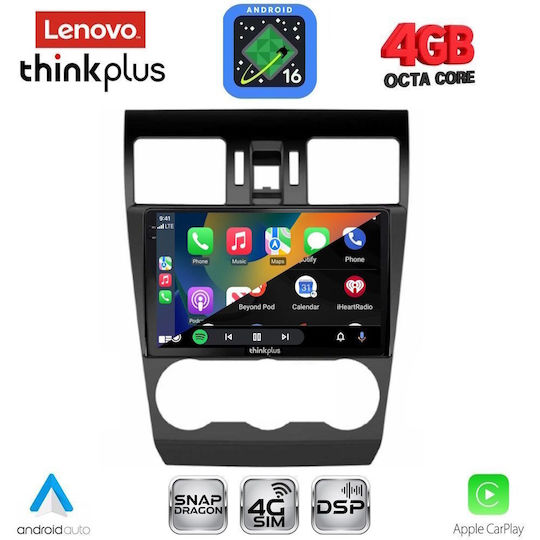 Lenovo Автомобилна Аудио Система за Subaru Forester / Impreza 2013-2019 (Bluetooth/USB/WiFi/GPS/Apple CarPlay/Android Auto) с Touch Screen 9"