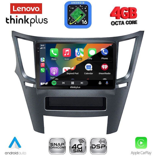 Lenovo Автомобилна Аудио Система за Subaru Legacy / Outback 2009-2014 (Bluetooth/USB/Вграден Wi-Fi/GPS/Apple CarPlay/Android Auto) с Touch Screen 9"