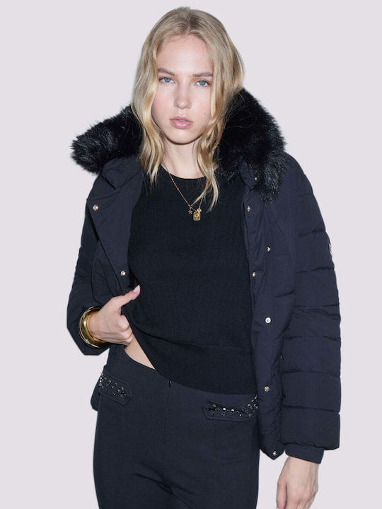 Дълго Дамско Puffer Яке за Зима Черно