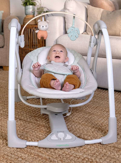 Ingenuity Baby Swing Cozy Spot Swing 'n Go with Music Grey for Child up to 9kg
