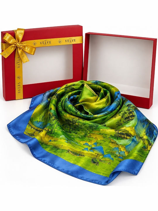 Velve Women's Silk Shawl Green