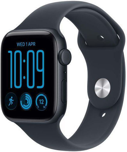 Apple Watch SE 3 Cellular Aluminium 44mm Αδιάβροχο με eSIM και Παλμογράφο (Midnight Aluminium Case with Navy Blue Sport Band - M/L)