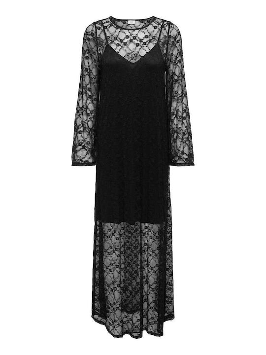 Summer Maxi Evening Dress with Lace Mulch
