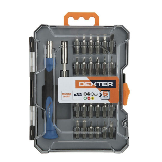 Set 32 Biți Pentru Șurubelniță Dexter Special Micro Precision