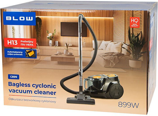 Blow 44-525 Staubsauger 800W mit Beutellos 3lt Graues