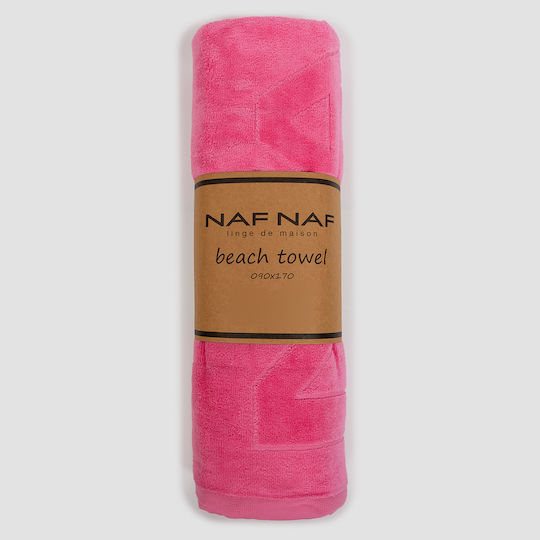 Πετσέτα Θαλάσσης 90x170 Naf-naf Velour Pink