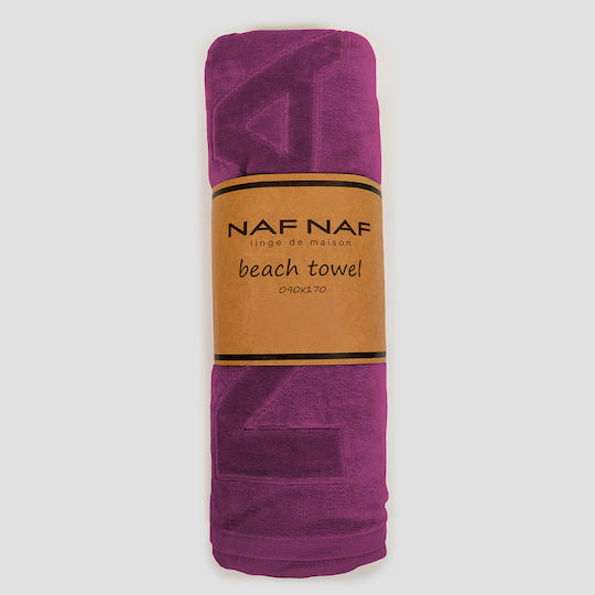 Πετσέτα Θαλάσσης 90x170 Naf-naf Velour Viola