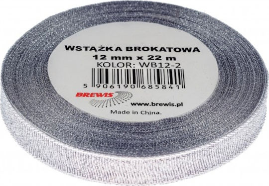Teka Christmas Ribbon Silver 2200x1.2cm