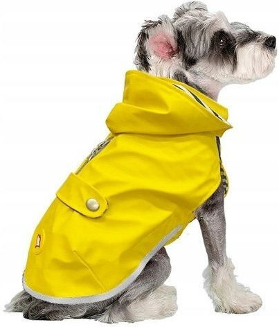 Zolux Dog Coat Waterproof Hooded Yellow Back Length 35 cm