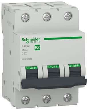 Automatic Tripolar Circuit Breaker 32a Curve C 4500a White Din Rail Mounting