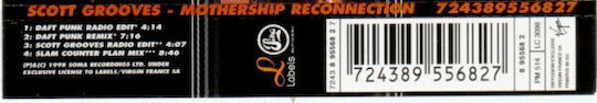 Scott Grooves Featuring Parliament Funkadelic Mothership Reconnection Daft Punk Remix Cd