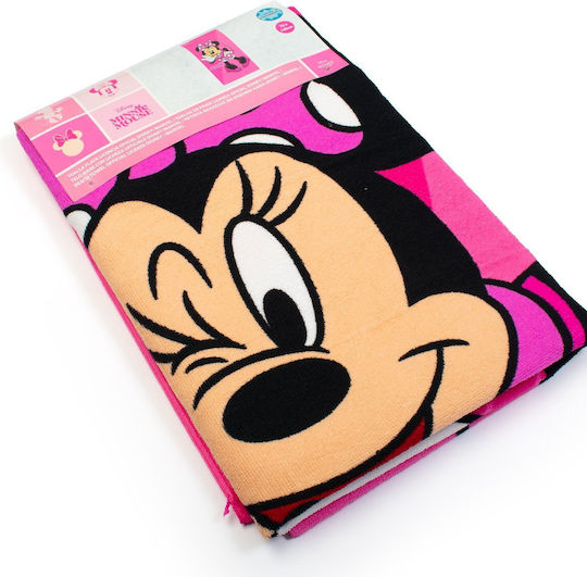 Παιδική Πετσέτα Θαλάσσης Microfiber 70x140 Dimcol Minnie 269 Fuchsia-pink