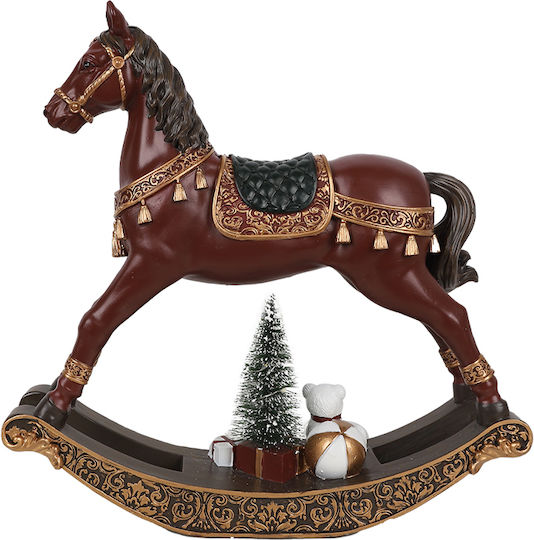 Liberta Beleuchtete Weihnachtsfigur aus Kunststoff Pferd 30x30x7cm