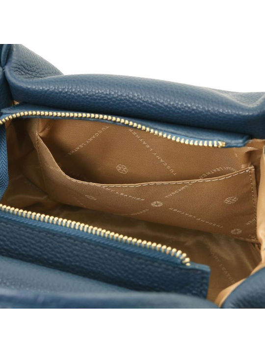 Nora Leather Women's Handbag / Shoulder / Crossbody Petrol Blue