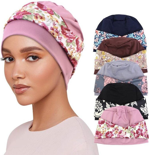 Damen Weiches Turban Haar Stirnbänder Grau Blumen