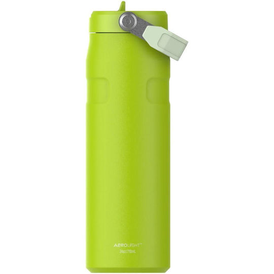 Stanley IceFlow Bottle Flip Бутилка Термос Пластмасова Без BPA 700ml Chartreuse с Сламка