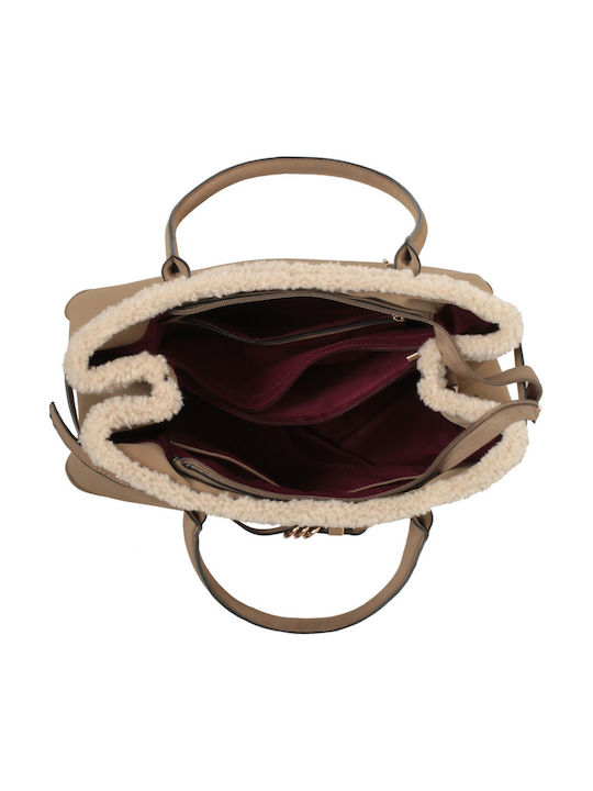 Fur Women's Tote Bag Suede Khaki