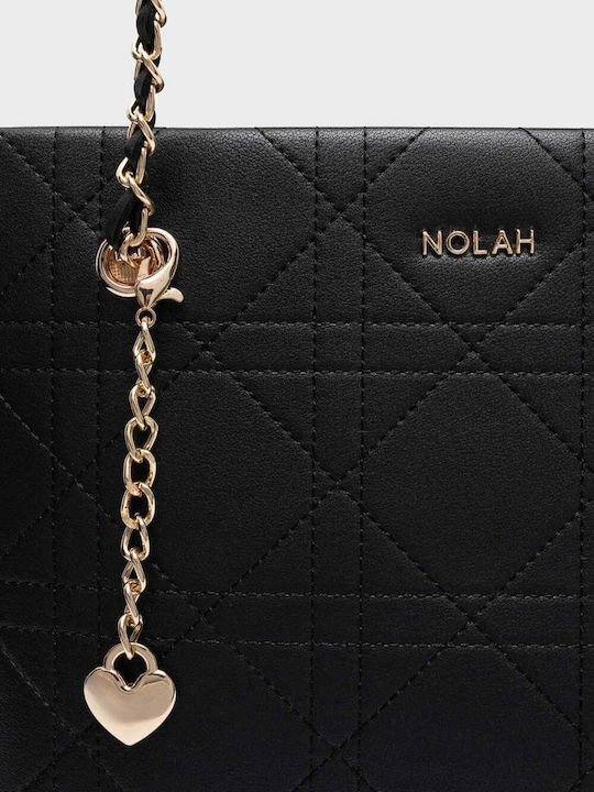 Persefoni Gestrickte Damen-Schultertasche Black