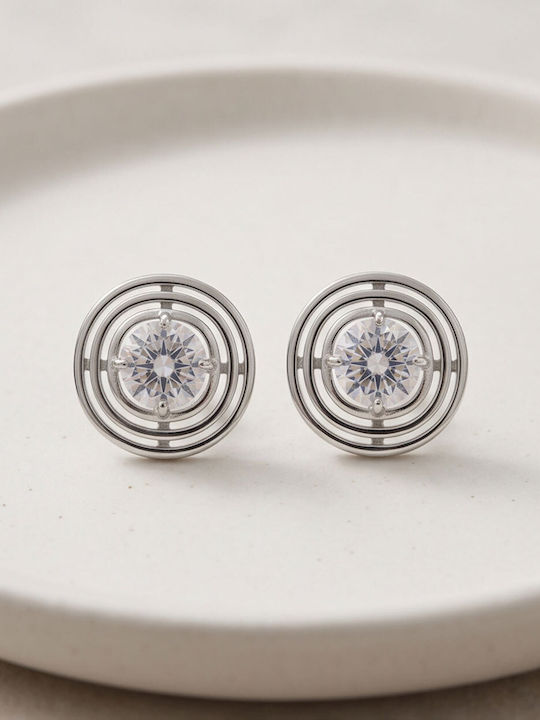 Touch Earrings Made Of Steel 250908 Silver