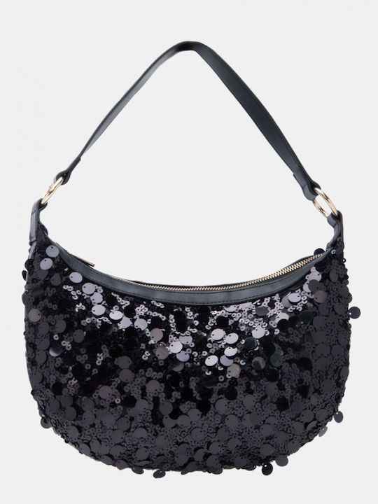 Stoff Damen Handtasche Schulter Schwarz